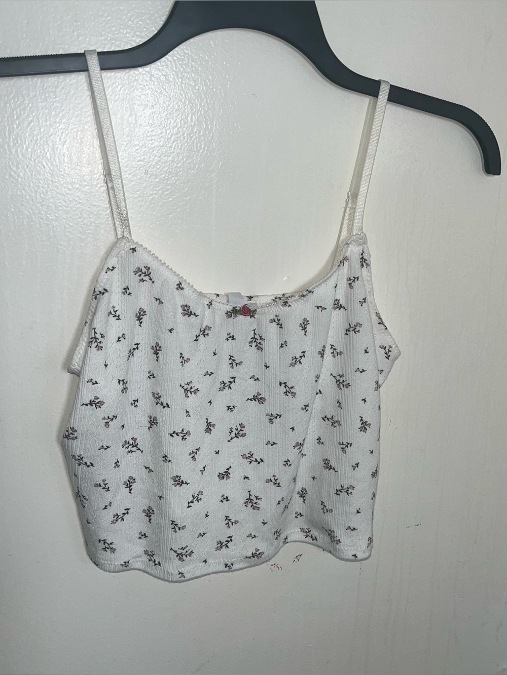 Garage floral print cropped cami tank top